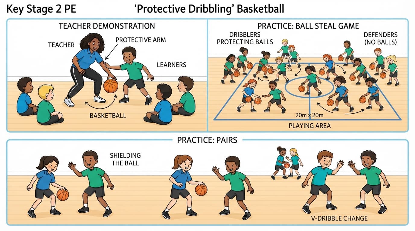 Protective Dribbling: Protective Dribbling Skills Image
